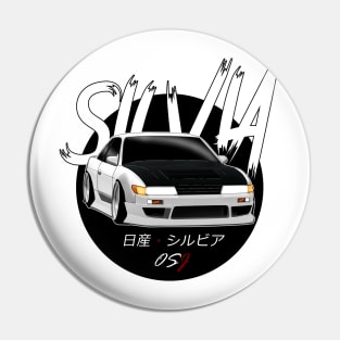 JDM Silvia S13 White Black Sun Edition Pin