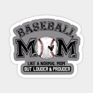 Mothers Day Shirt, Retro Baseball Mom  Cool Moms Club Shirt, Funny Mom Shirt, Mom Birthday Gift, Cute Mom Gift, Rocker Mama Tee Magnet