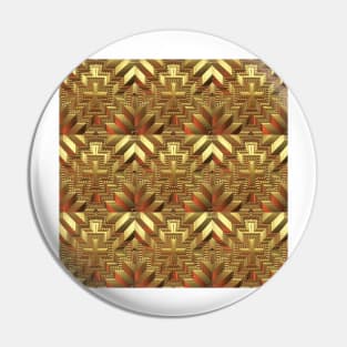 Gold Tiled Pattern Pin