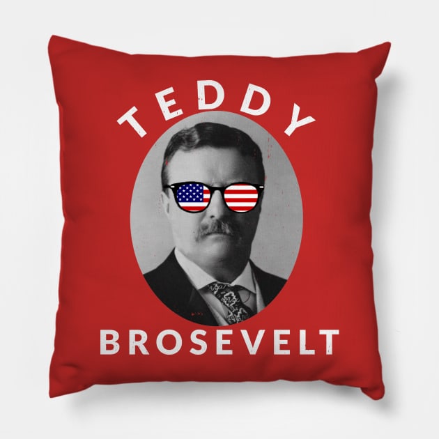 Teddy Brosevelt Pillow by BodinStreet