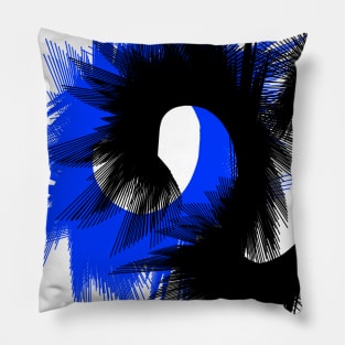 blue and black Pillow