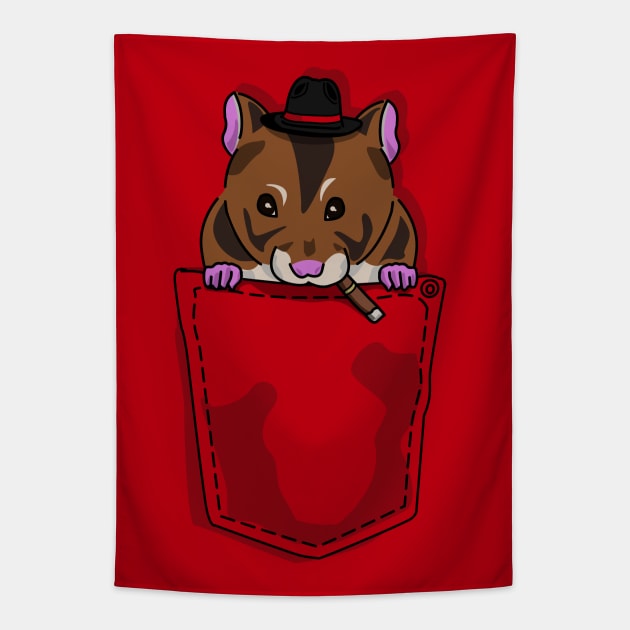 Gangsta Hamsta in My Pocket: Pocket-Sized Swagger Tapestry by Fun Funky Designs