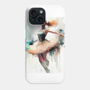 Ballet dancer watercolor art Phone Case