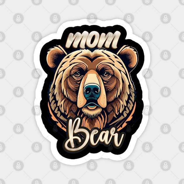 Mom bear t shirt style Magnet by Printashopus