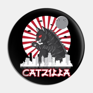 Catzilla Japanese Funny Retro Catzilla. Pin