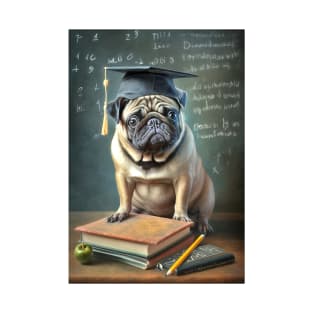 Pug Dog Graduation Card T-Shirt