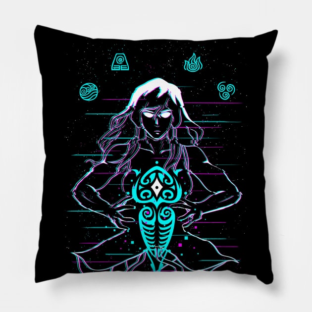 Avatar Korra Glitch Pillow by Silentrebel