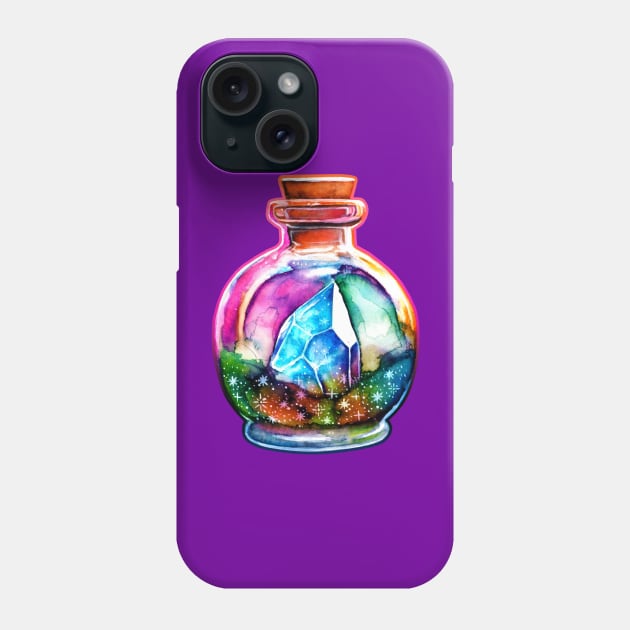 Magic Crystal Potion Bottle Phone Case by Leaky Pen Productions