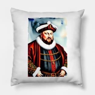 Santa Henry VIII (Celebrity Christmas) Pillow