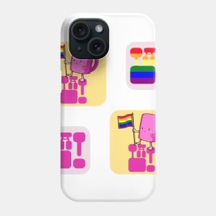 The Pink Palace - Coffee Lovers - La! Gay Pride Flag Mug Phone Case