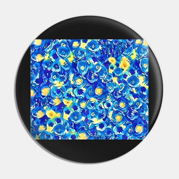 Pretty blue floral print Pin by Dillyzip1202