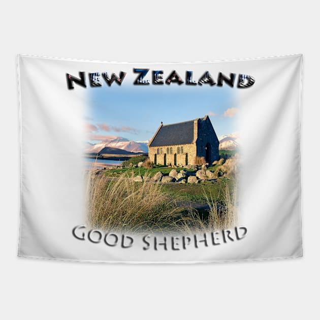 New Zealand - The Church of the Good Shepherd Tapestry by TouristMerch