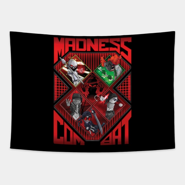 Madness combat ALL 6 MAIN CHARACTERS ART Tapestry by Renovich