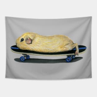 Skateboarding Guinea Pig Tapestry