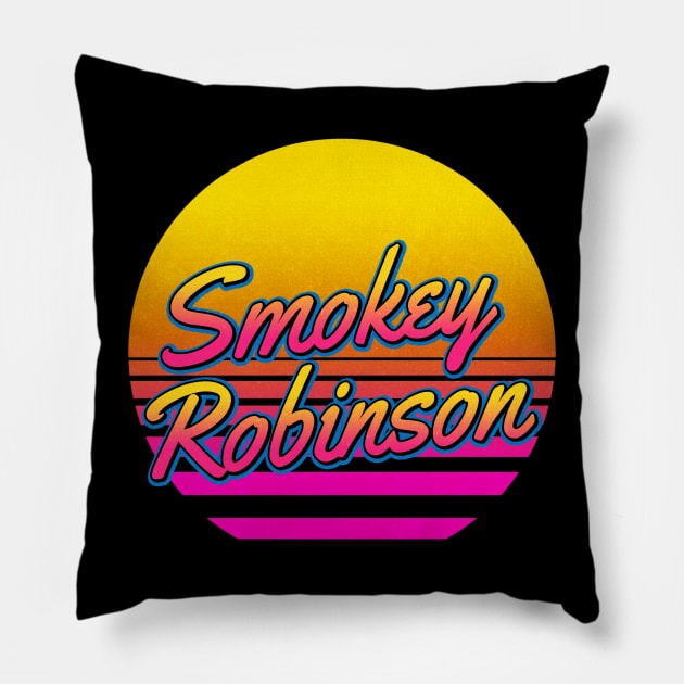 Smokey Personalized Name Birthday Retro 80s Styled Gift Pillow by Jims Birds