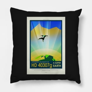 Super Earth, Travel Poster Pillow