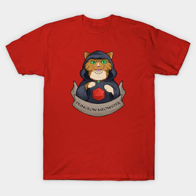 Dungeon Meowster Tabby Cat Dungeon Master T Shirt Teepublic Uk