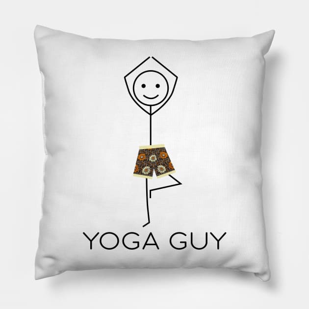 Funny Men Yoga Pillow by MasutaroOracle