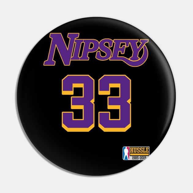 Nipsey Hussle Tribute Jersey Pin by darklordpug
