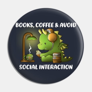 Books, coffee & avoid social interaction Pin