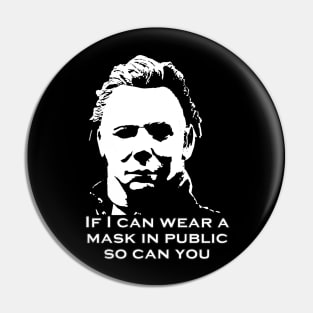 Funny Michael Myers Mask Wearing Pin