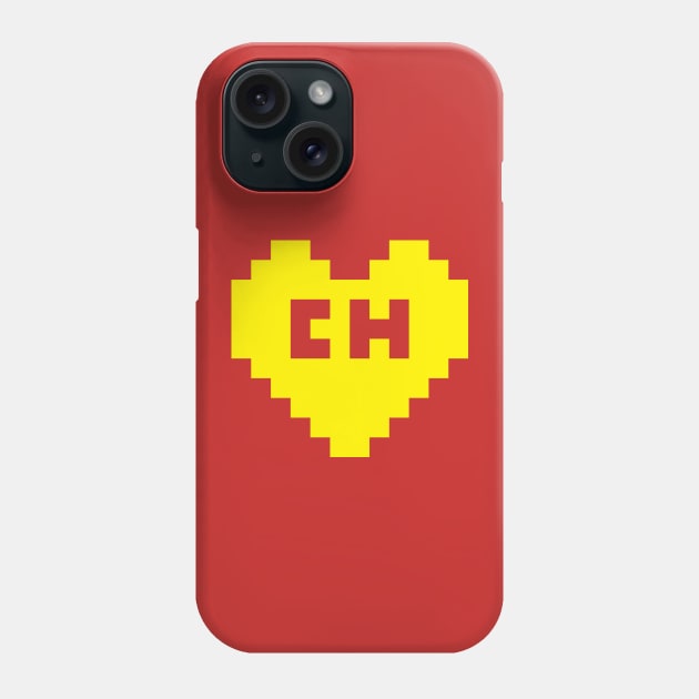 8Bit El Chapulín Heart Phone Case by L. Marco Miranda