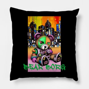 Bear Borg City Pillow