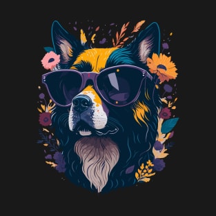 Cute Dog Graphic Illustration Design T-Shirt