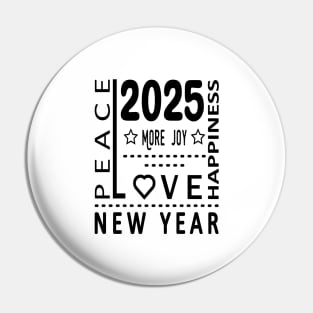 New Year More Joy Love Peace Happyness Pin