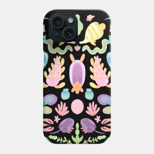 Pastel Tropical Sea Creatures in Gouache Phone Case