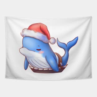 Cute Whale Drawing Tapestry