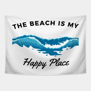 The Beach Is My Happy Place Tapestry