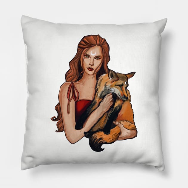 The Fox Queen Pillow by Mariarti