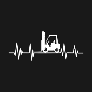 heartbeat Forklift Operator Birthday forklifter lover T-Shirt