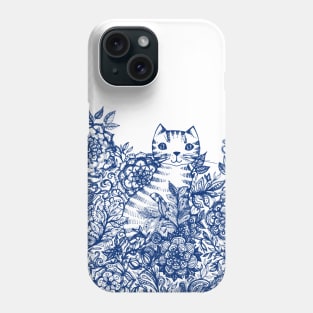 Garden Cat Doodle Phone Case