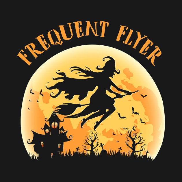 Halloween Witch Frequent Flyer Funny Ghoul Gift by Dr_Squirrel