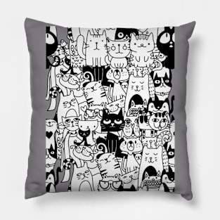 T-shirts with adorable prints, lines of cats Pillow