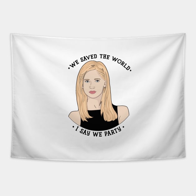 Buffy Summers Saved The World Tapestry by likeapeach