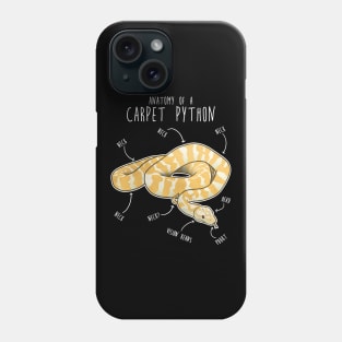 Albino Darwin Carpet Python Snake Anatomy Phone Case