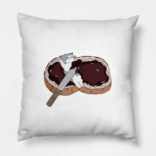 Cat on Bread Pillow