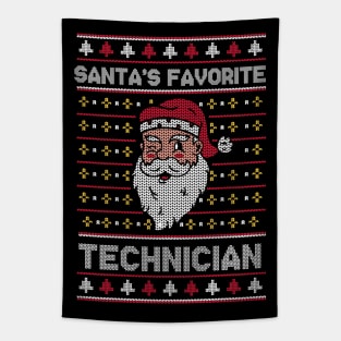 Santa's Favorite Technician // Funny Ugly Christmas Sweater // Tech Holiday Xmas Tapestry