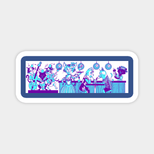 Meow Tai (purple and blue) Magnet