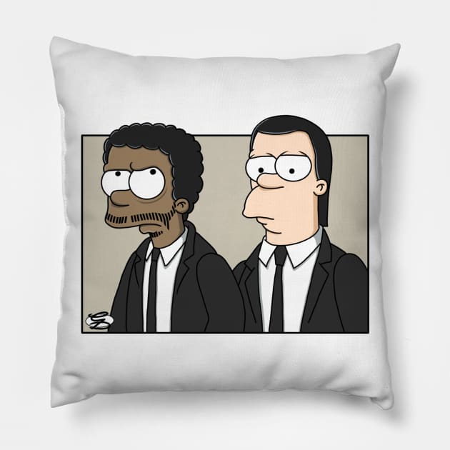 Vincent and Jules Pillow by GarryDeanArt