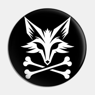 Jolly Roger Pirateflag Fox Skull Crossbones Pin