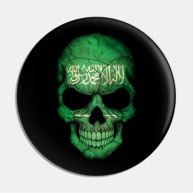 Saudi Arabian Flag Skull Pin by jeffbartels