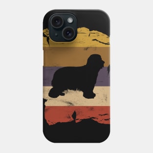 Bearded Collie Distressed Vintage Retro Silhouette Phone Case