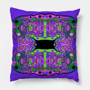 toxic mayan alien ecopop Pillow