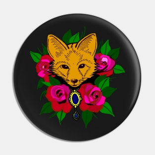 red fox Pin