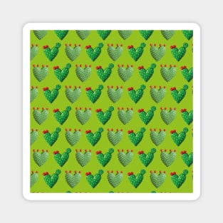 Cactus heart nopal adorable prickly pear mexican modern pattern Magnet