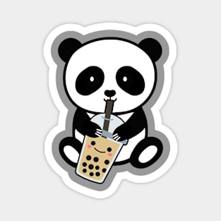 Kawaii Panda Drinking Boba Tea Magnet